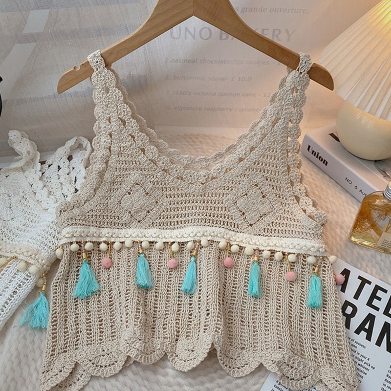 Áo Croptop Dệt Kim Sát Nách Thêu Họa Tiết Ngọt Ngào Cho Nữ