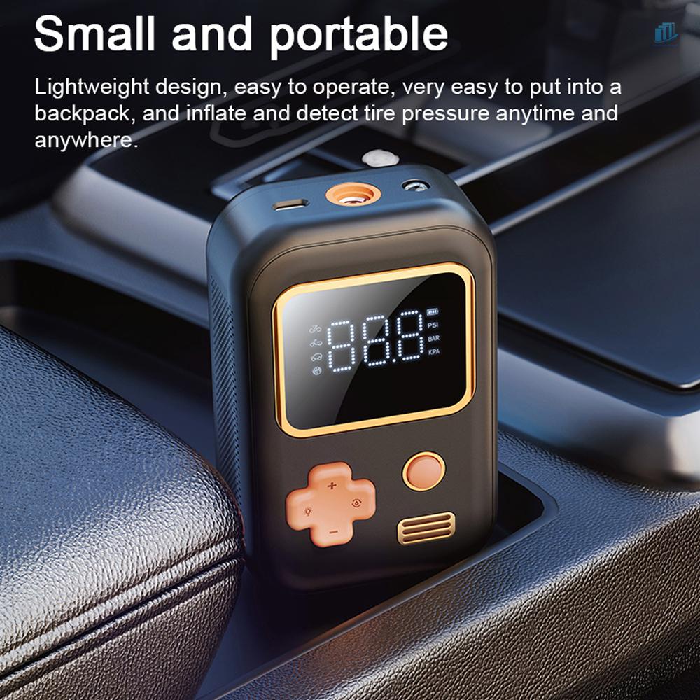 Máy Bơm Lốp Xe Hơi / Xe Máy Cầm Tay Không Dây 150PSI s2mwvn Có Đèn LED Tự Động Tắt Mở