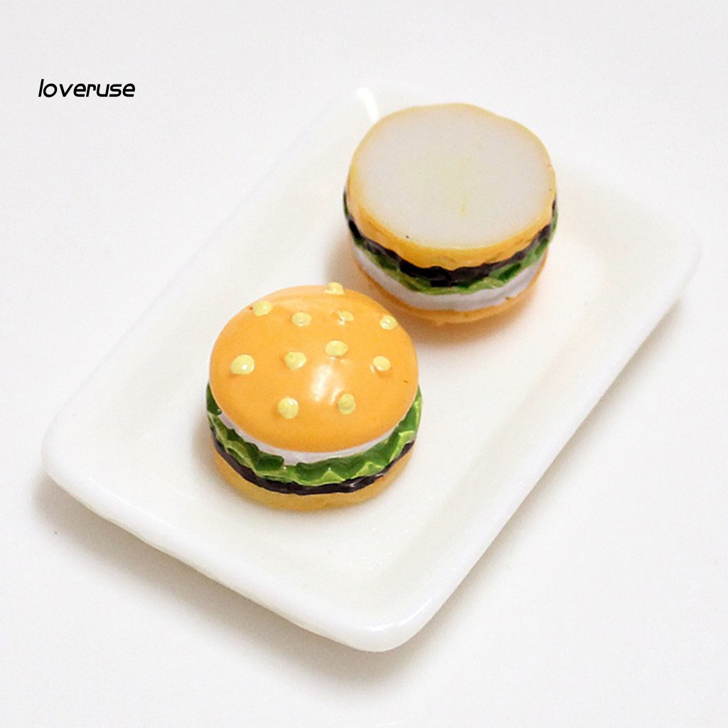 Set 5 Mô Hình Điện Thoại Bánh Hamburger Mini Bằng Nhựa Resin Trang Trí Nhà Búp Bê DIY