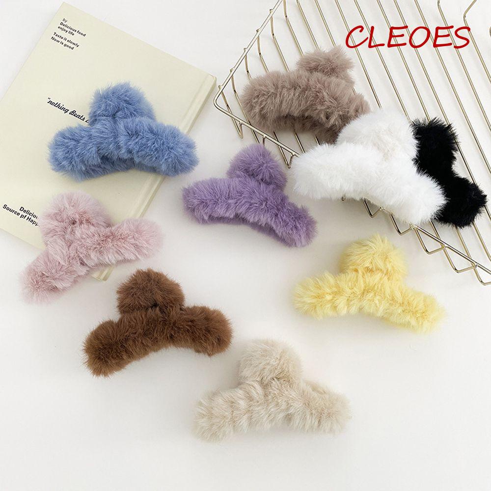 Kẹp Tóc Đính Lông Giả Kiểu Dáng Ngọt Ngào Thời Trang Cho Nữ