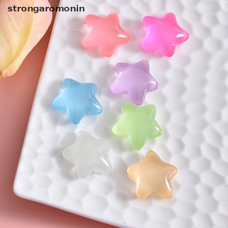 Set 3 Mô Hình Ngôi Sao Dạ Quang Mini Bằng Nhựa Resin Trang Trí Tiểu Cảnh / Sân Vườn