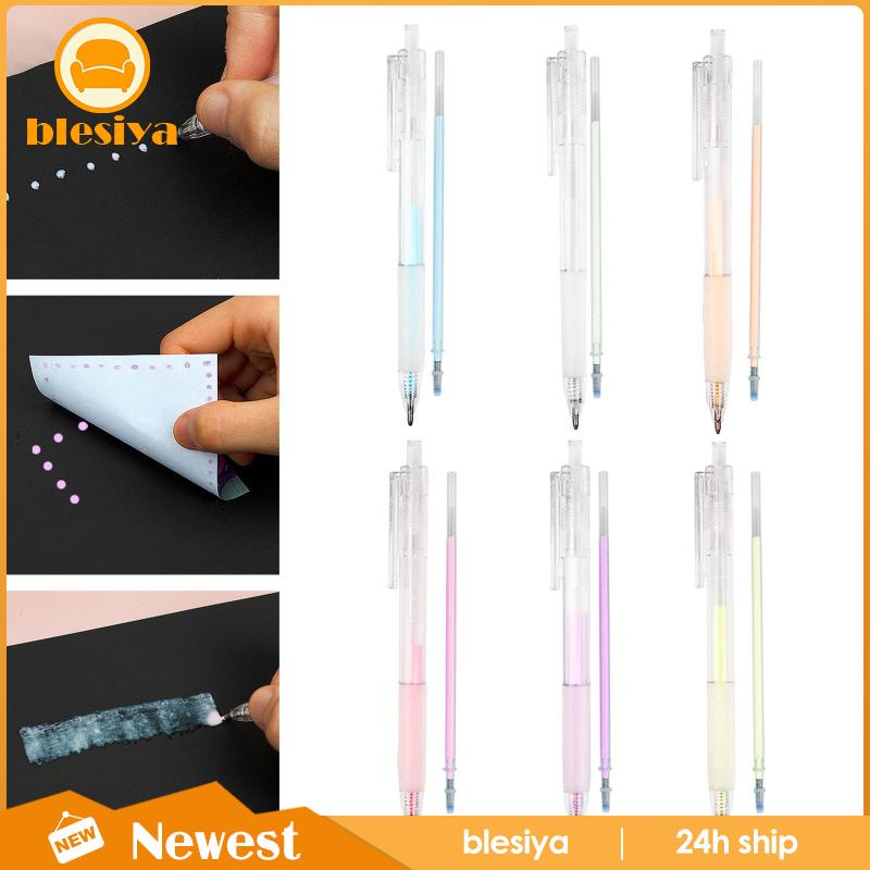 Set 6 Bút Nhấn Nhanh Khô Kèm Ruột Bút Thay Thế Tiện Dụng