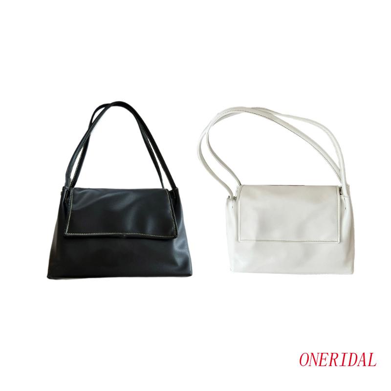 Túi Xách Da PU Màu Trơn Sức Chứa Lớn Dễ Phối Đồ Đa Năng Cho Nữ