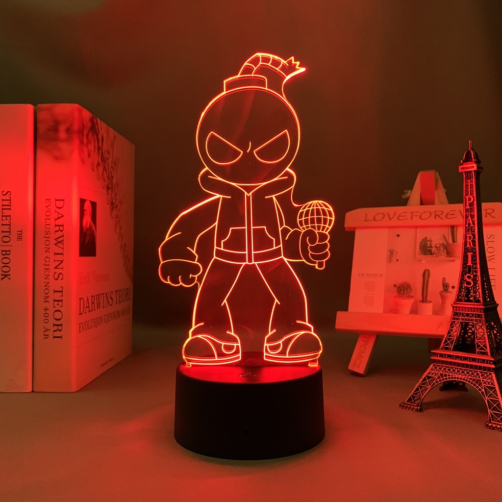 Đèn Led 3d 7 Màu Sắc Hình Nhân Vật Funkin Dành Cho Trang Trí Phòng Ngủ Trẻ Em