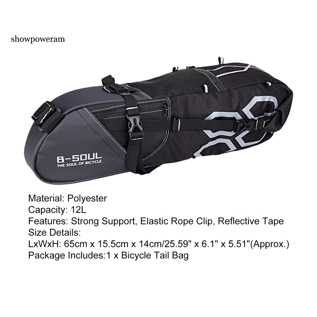 Túi Gắn Yên Sau Xe Đạp Dung Tích Lớn 12L Chống Nổ Tiện Dụng