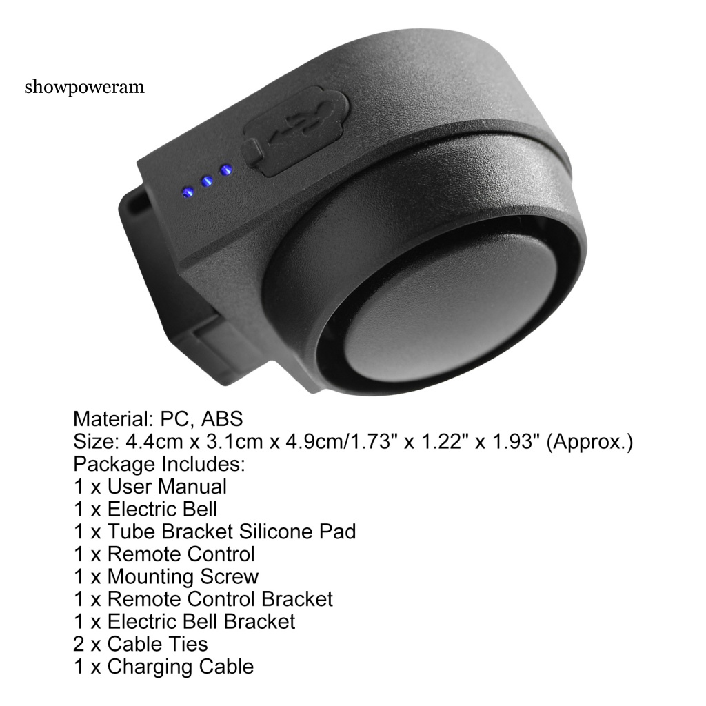 1 Bộ Chuông Gắn Tay Lái Xe Đạp / Scooter 3D Cảm Biến Âm Thanh Chống Rỉ Sét