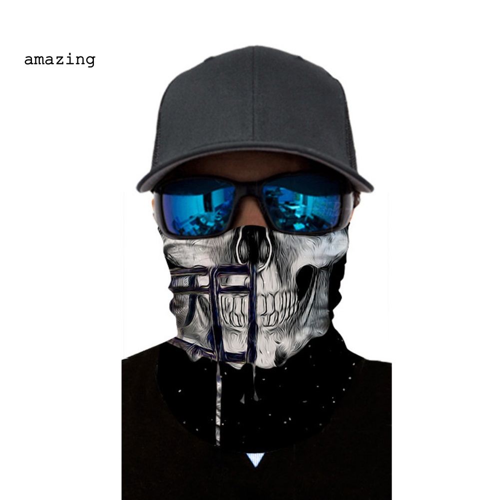 Khăn Choàng Cổ Che Phủ Mặt Và Cổ Chống Nắng Thiết Kế Hình Đầu Lâu Phong Cách Thể Thao