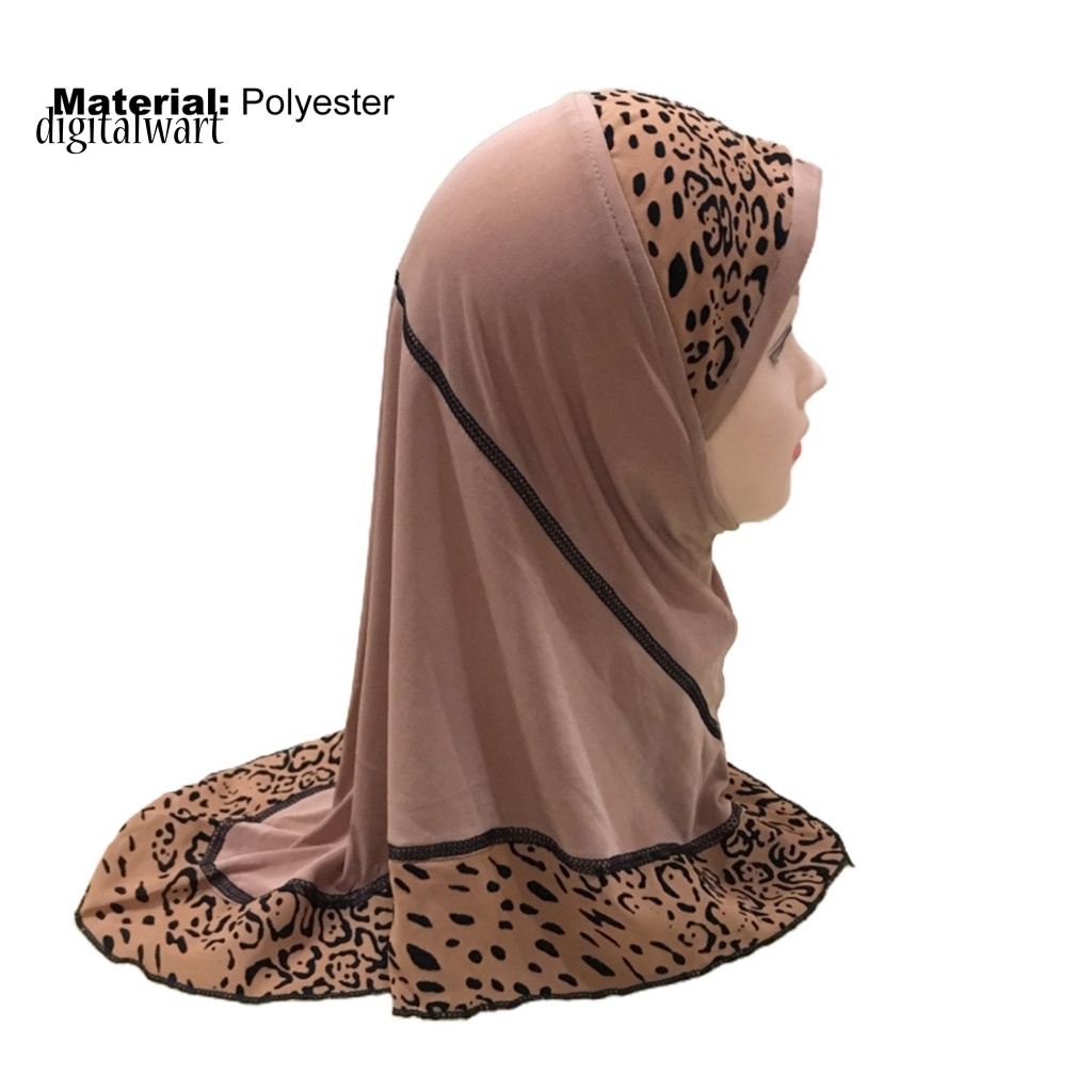 Kỹ Thuật Số| Khăn Trùm Đầu Không Dễ Biến Dạng In Họa Tiết Da Báo Dùng Hàng Ngày Cho Trẻ Em