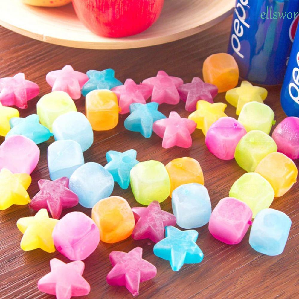 Khuôn Làm Đá Viên Bằng Nhựa Hình Vuông Nhiều Màu Có Thể Tái Sử Dụng DIY