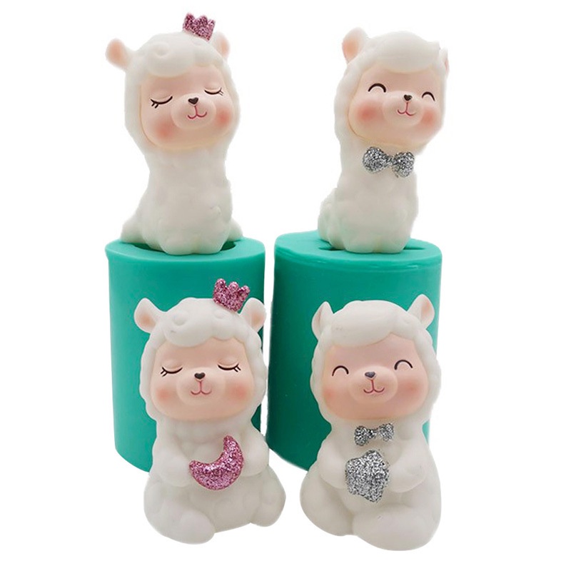 Khuôn Silicone Làm Bánh Hình Lạc Đà Alpaca 3D