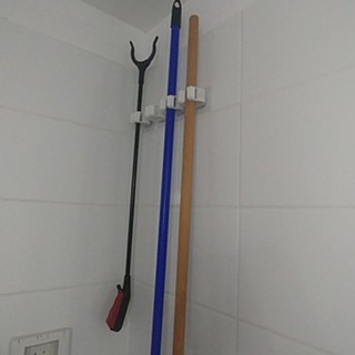 Wall Mounted Mop Holder Home Mop Broom Storage Rack Organizer Storage Shelf