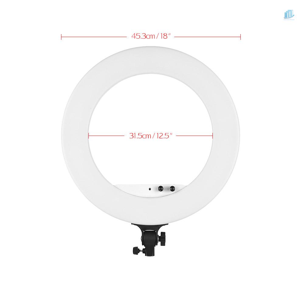 Vòng Đèn LED Trợ Sáng Chụp Ảnh Andoer 18inch 80W 3200K-5800K Bi Có Thể Điều Chỉnh Độ Sáng Kèm Túi Đựng Điện Thoại