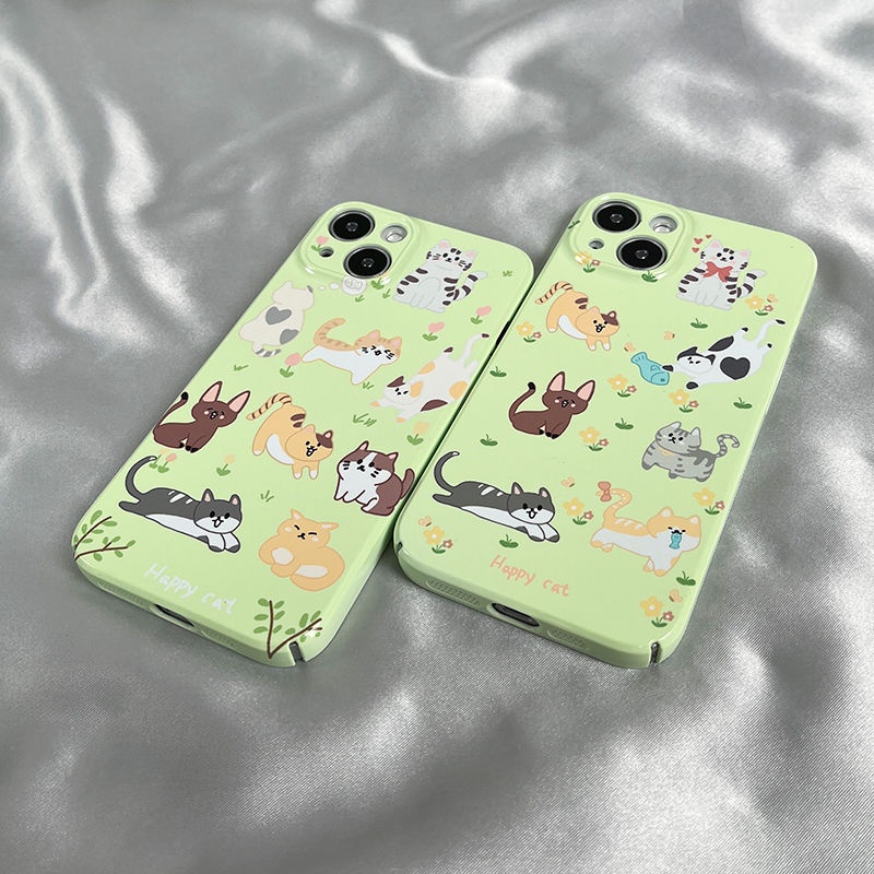 Ốp Điện Thoại Cứng Họa Tiết Chó Mèo Dễ Thương Cho Iphone 1213 promax 14 xs8 7 xr11 BYX1