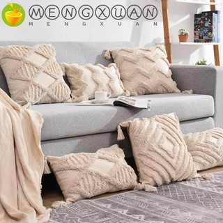Vỏ bọc gối sofa bằng vải không dệt đính tua rua phong cách bohemian độc đáo