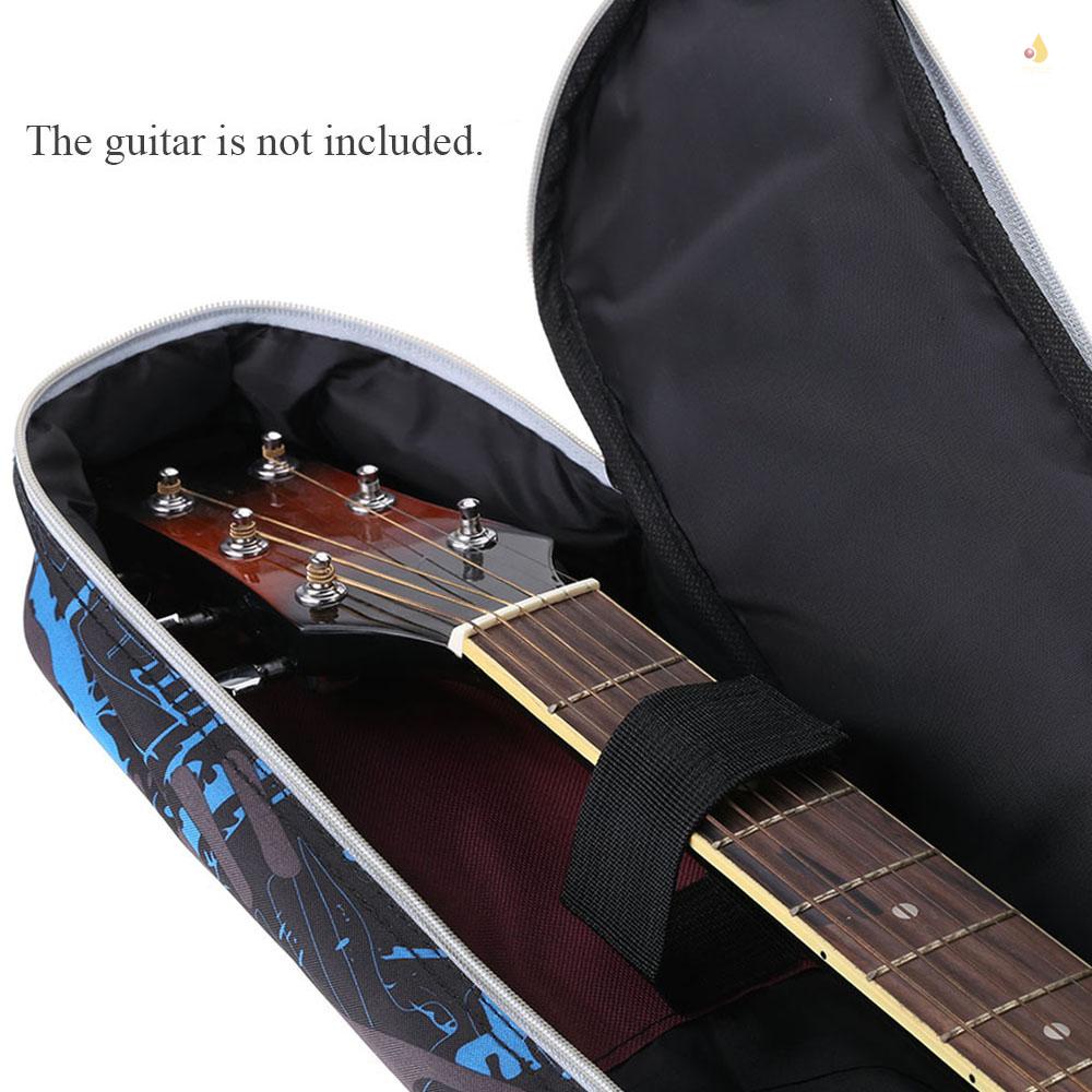 Mynice Túi Đựng Đàn Guitar 41Inch 600D Bằng Vải Oxford Không Thấm Nước Thêu Họa Tiết Màu Xanh Rằn Ri