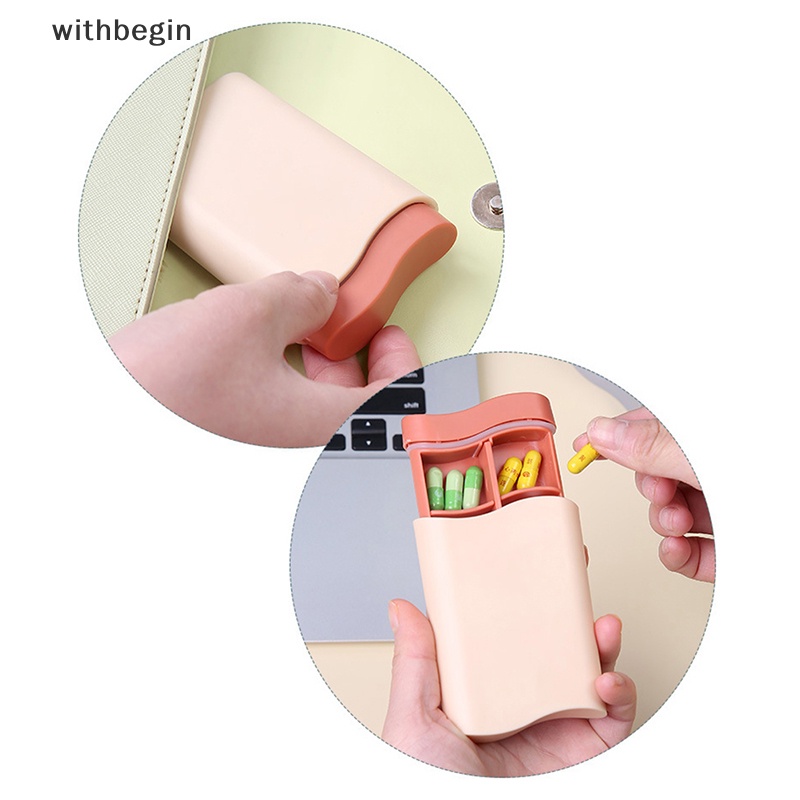 Hộp Đựng Thuốc 6 Ngăn Có Nắp Đậy Tiện Dụng Mang Theo Du Lịch