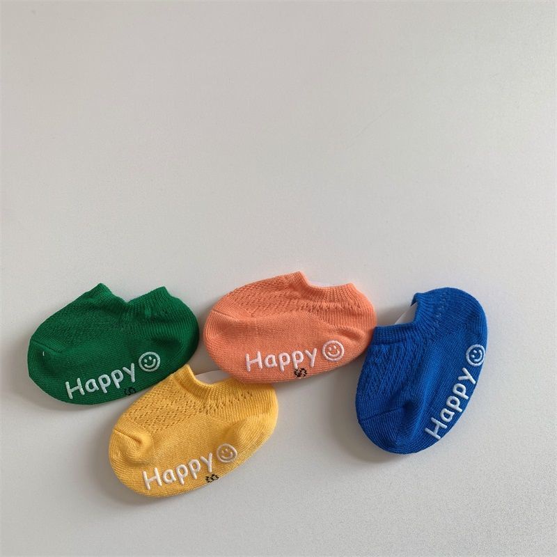Vớ Cotton Mỏng Cổ Thấp Chống Trượt Thời Trang Mùa Hè Cho Bé Trai Và Gái