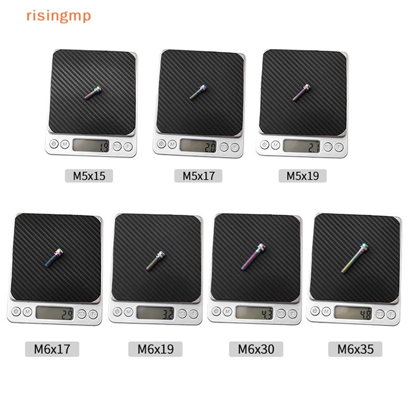 Bộ 4 Ốc Vít M5 * 15 / 17 / 19 Bằng Titan Gắn Phanh Đĩa Xe Đạp Leo Núi MTB