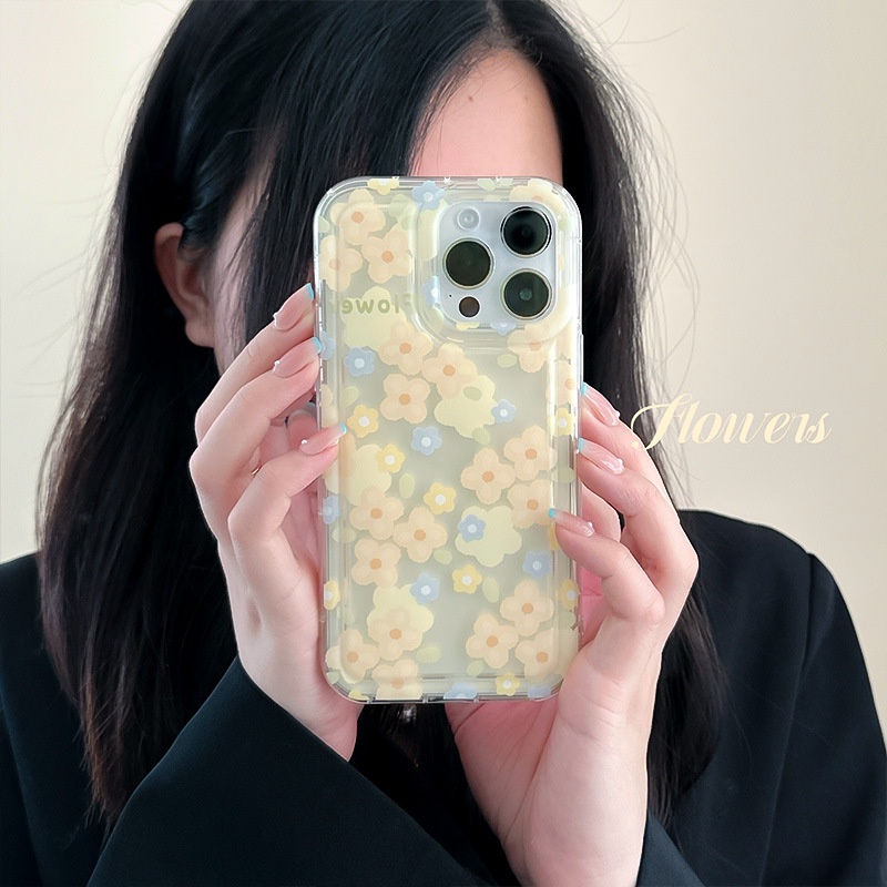 Ốp Điện Thoại Túi Khí Chống Sốc In Hoa Nhỏ Cho iphone14promax / 13 / 12 / 11 / XR / XS / X / XSMAX / 6 / 6SPLUS / 7 / 8PLUS