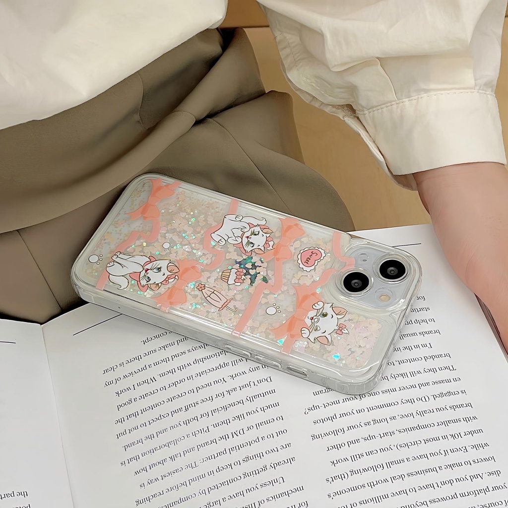 Ốp Điện Thoại TPU Mềm Trong Suốt Phối Kim Tuyến Nước Chống Rơi Cho iPhone11 12 13 14 Pro Max