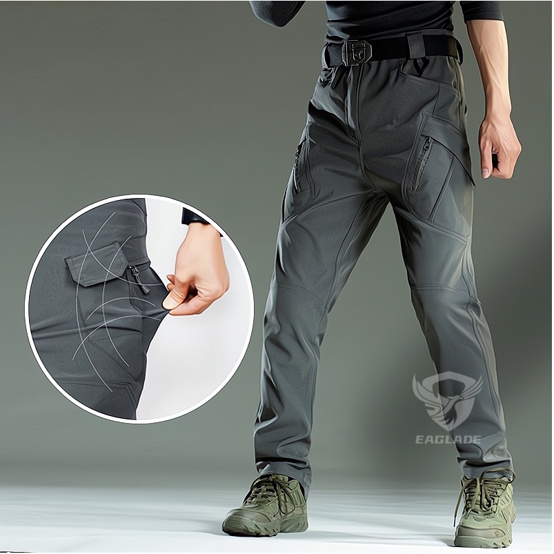 Quần Dài Chiến Thuật Chống Thấm Nước Họa Tiết Rằn Ri Cho Nam Và Nữ IX9 In CP