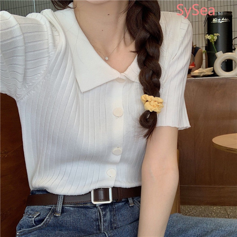 Áo Polo Dệt Kim Thời Trang Mùa Hè Dành Cho Nữ