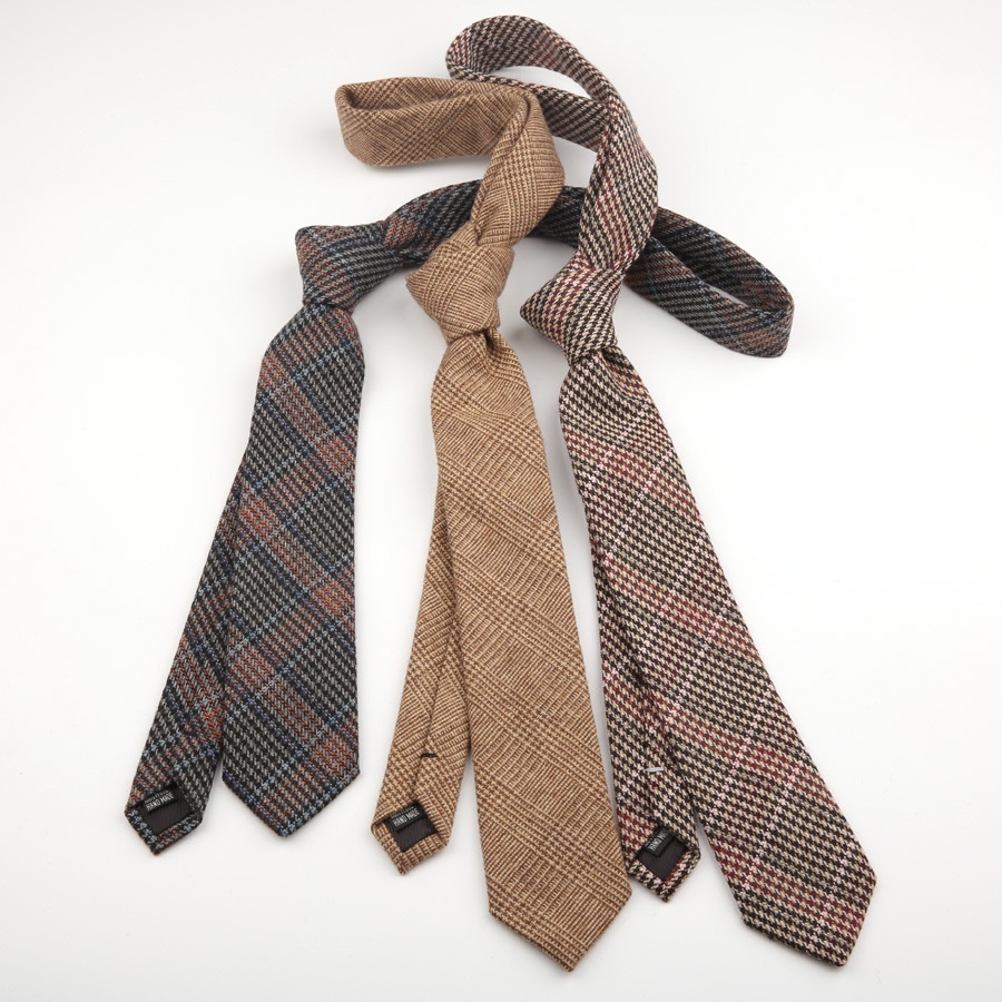 Cà vạt len EFAN màu xám 6cm thời trang công sở cao cấp cho nam