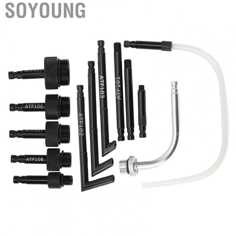 Soyoung ATF Gearbox Filling Adapter  13 Pcs Transmission Oil Refill Connector Tool Heavy Duty Carbon Steel for Auto