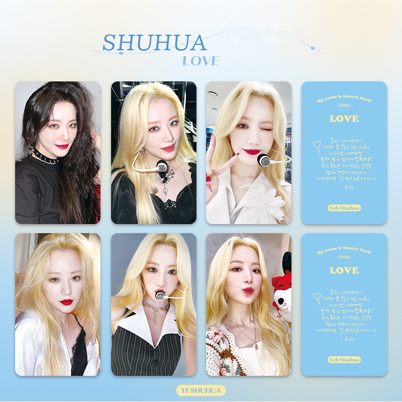 Set 6 Tấm Ảnh Lomo Card YUQI SHUHUA MIYEON MINNIE SOYEON