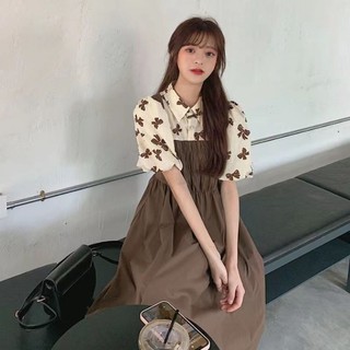 Đầm Mori Giả Hai Mảnh Tay Phồng Dễ Thương Thời Trang Mùa Hè Cho Bạn Gái