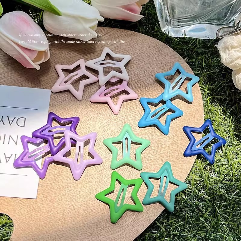 Set 3 Kẹp Tóc Hình Ngôi Sao Năm Cánh Dễ Thương Cho Bé Gái