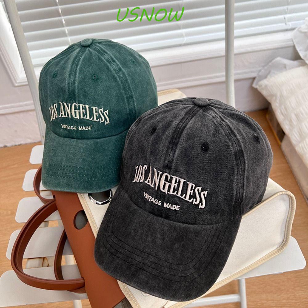 Mũ Lưỡi Trai Chống Nắng Thêu Chữ Los Angeles Phong Cách Hip Hop Hàn Quốc Tùy Chỉnh Thời Trang Cho Nữ