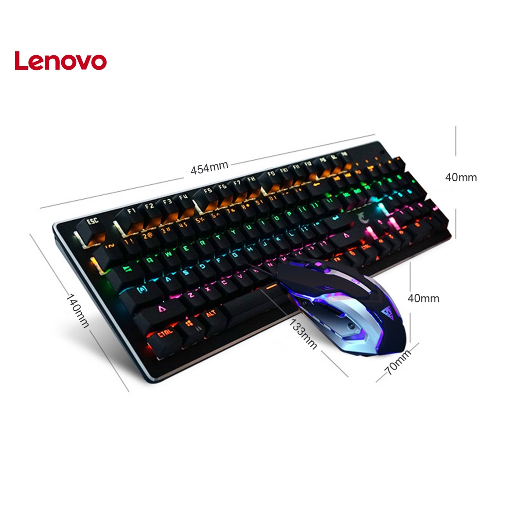 1 Bộ Bàn Phím RGB 3200DPI Chống Thấm Nước Có Đèn Nền