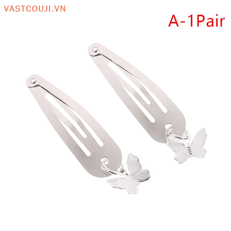 Kẹp Tóc Chuỗi Xích Kim Loại Hình Bướm Phong Cách Punk Thời Trang Cho Nữ