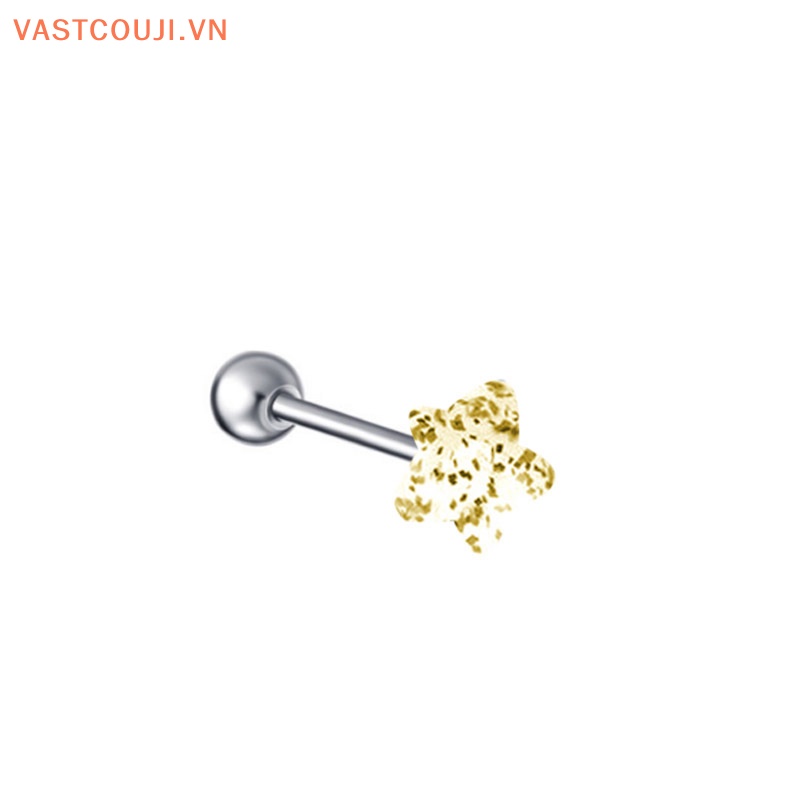 1 Khuyên Xỏ Lưỡi / Tai / Cơ Thể Bằng Kim Loại Thời Trang
