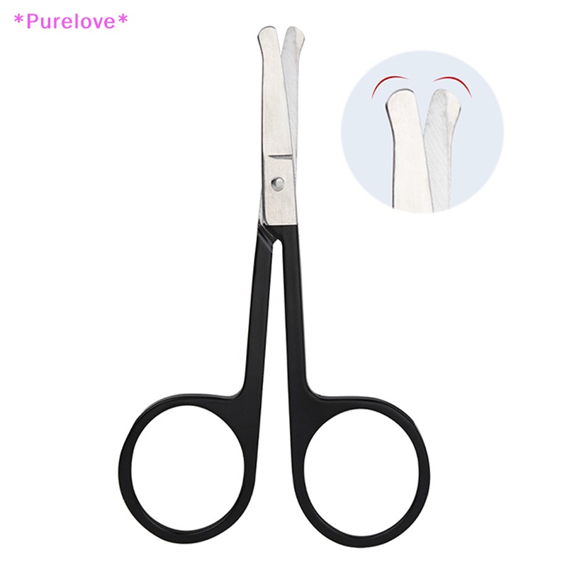 1 Dụng Cụ Tỉa Lông Mày Và Lông Mi Đầu Tròn Bằng Inox Tiện Dụng