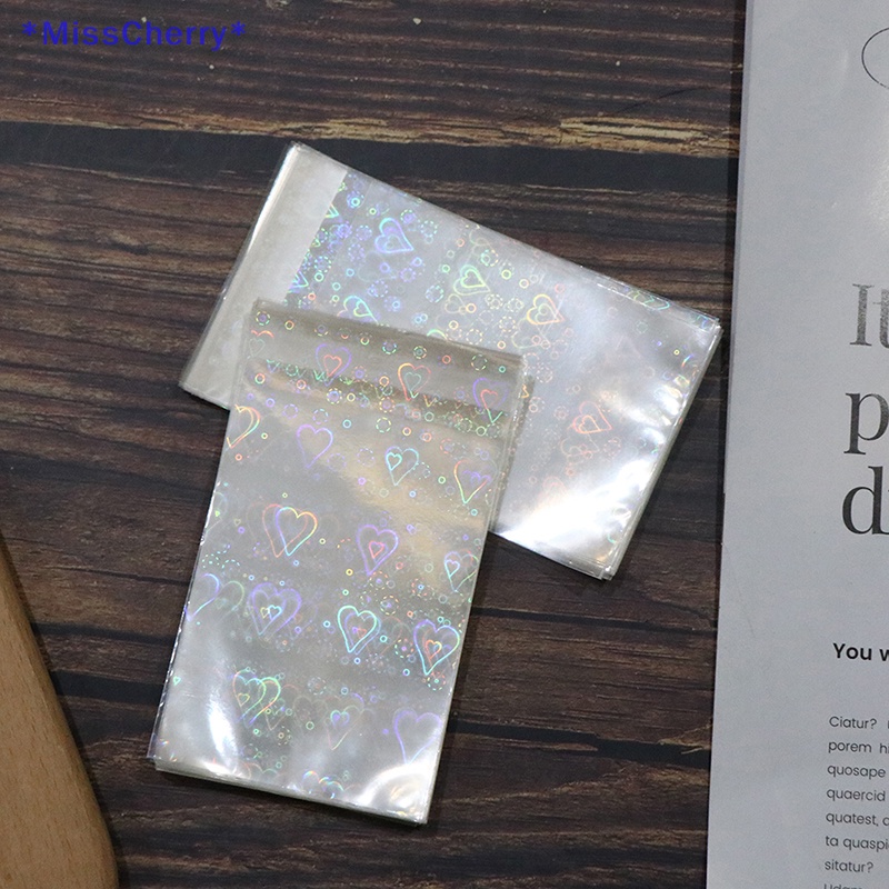 Set 10 / 50 Túi Đựng Thẻ Ngọc Trai Họa Tiết Trái Tim Xinh Xắn Mới