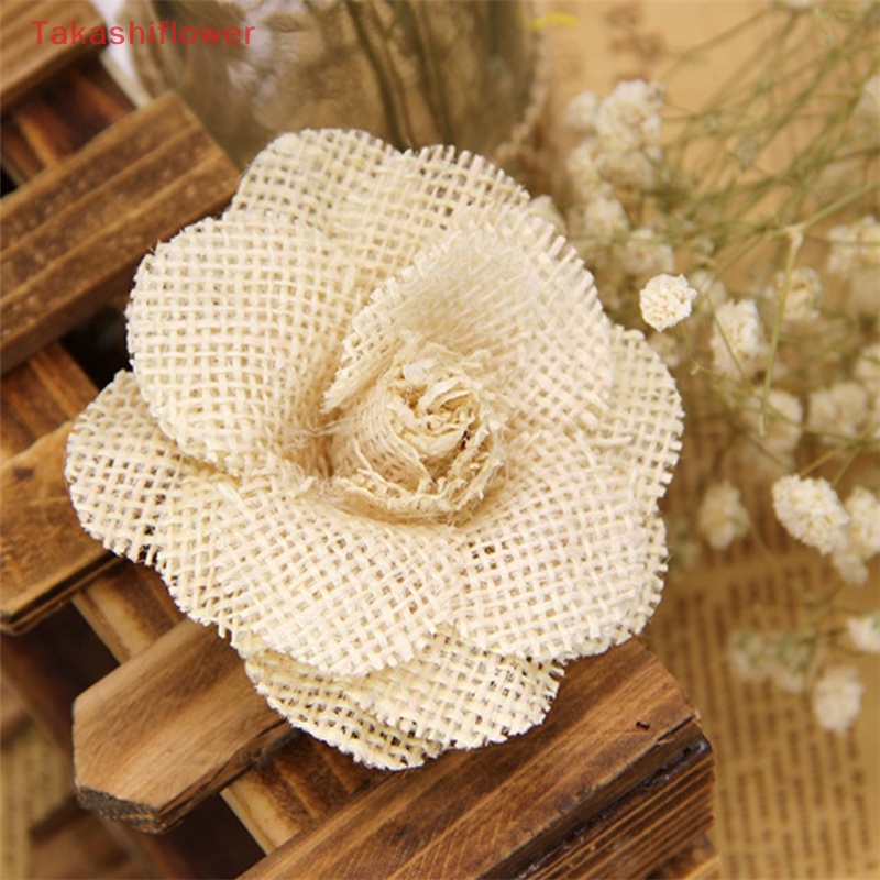 (Takashiflower) Hoa Hồng Vải Bố Trang Trí Bàn Tiệc Cưới Giáng Sinh