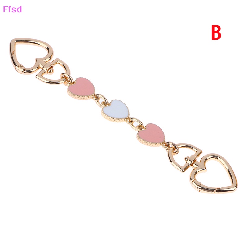 {Ffsd} Dây Xích Nối Dài Túi Xách Đeo Vai / Đeo Chéo Hình Trái Tim DIY Có Khóa Cài * Bán Chạy
