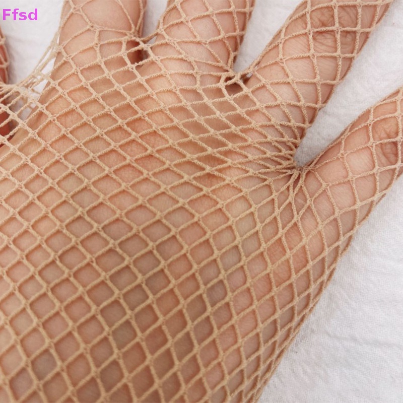 {Ffsd} Găng Tay Lưới Dài Hở Ngón Hóa Trang Lạ Mắt Màu Trắng Đen Đỏ Dành Cho Bạn Nữ * Bán Chạy