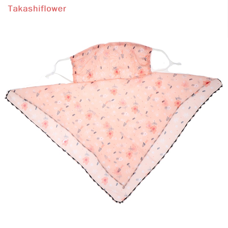 (Takashiflower) Khăn Che Mặt Nạ Lụa Chống Nắng Bảo Vệ Miệng Khi Lái Xe Khẩu Trang Chiffon Che Phủ Mũi Chống Tia UV Khi Đi Ra Ngoài