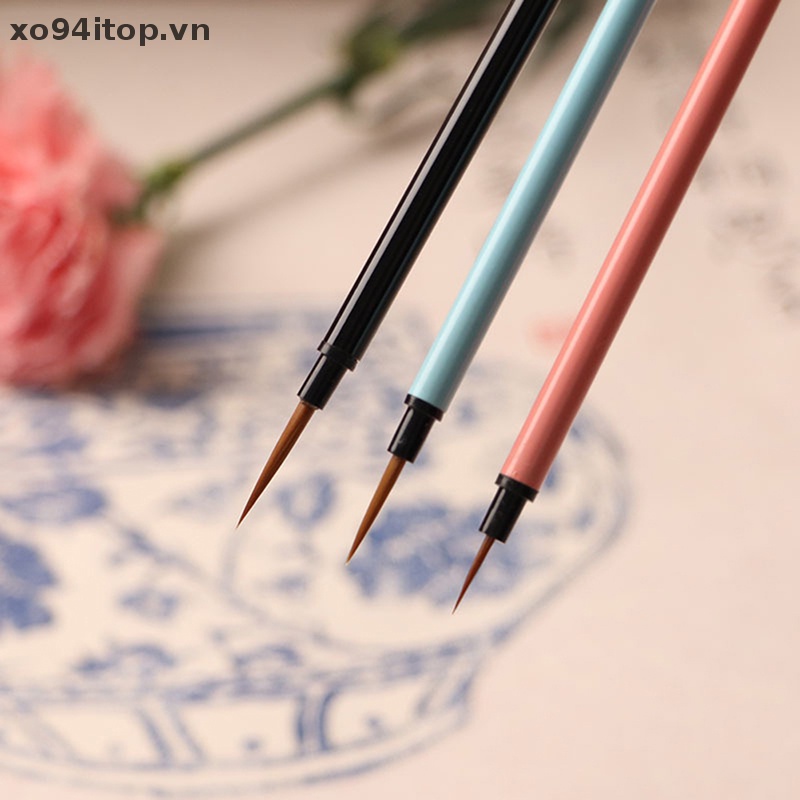 Xoitop Set 3 Cọ Vẽ Trang Trí Móng Tay Nghệ Thuật Acrylic Siêu Bền Màu Sắc Đẹp Mắt