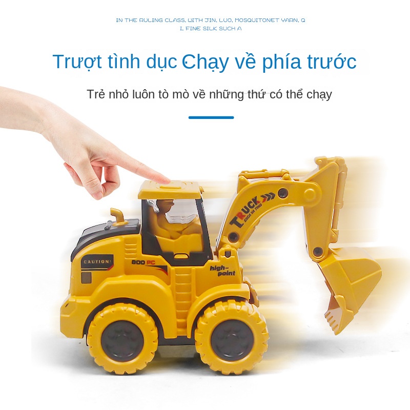 Đồ Chơi Xe Công Trường Trượt Lưng Vui Nhộn Cho Bé Trai