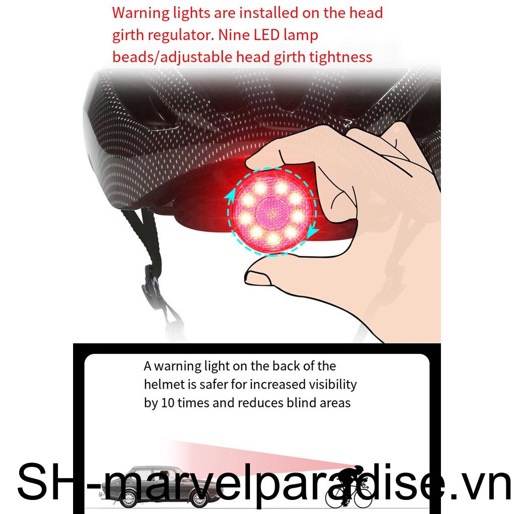 Mũ Bảo Hiểm Tích Hợp Đèn Led Cảnh Báo An Toàn Cho Đạp Xe Leo Núi / Trượt Ván