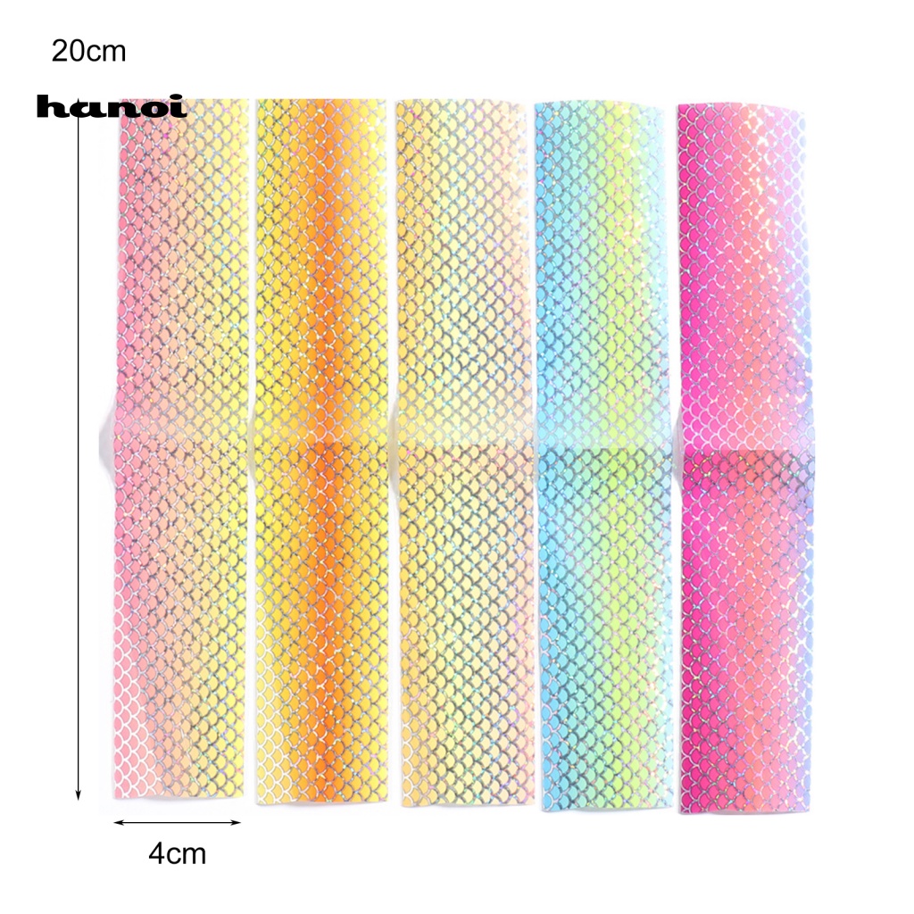 Set 10 Miếng Dán Trang Trí Móng Tay Nghệ Thuật Nhiều Màu Sắc DIY