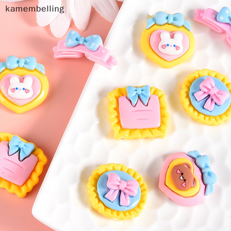 Set 10 Tượng Thỏ Mini Bằng Nhựa Resin Trang Trí Bánh Kem / Điện Thoại