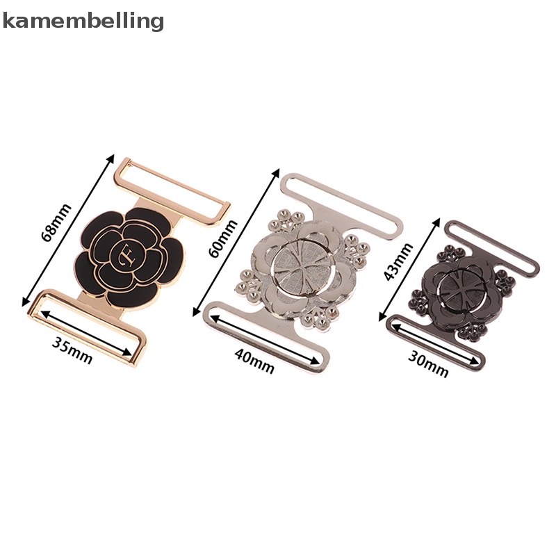 1 Bộ Khóa Thắt Lưng Bằng Kim Loại Hình Hoa 30 / 35 / 40mm EN
