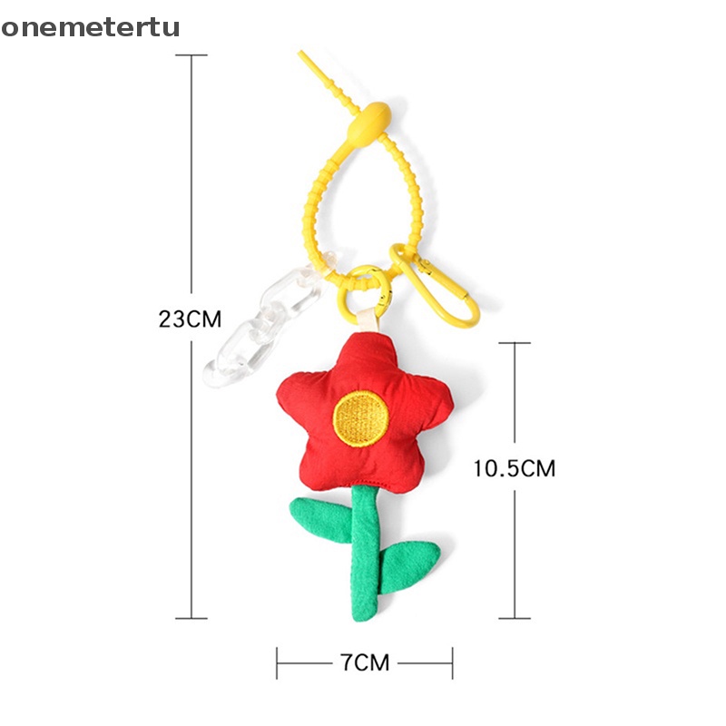 Dây Treo Chìa Khóa / Điện Thoại Bằng Bông Mềm Mại Họa Tiết Hoa Xinh Xắn
