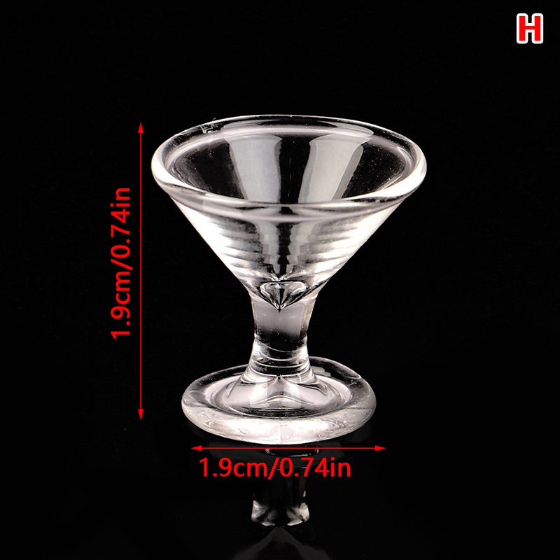 Ly Thủy Tinh Lắc Nước Ép Trái Cây Trang Trí Nhà Búp Bê Tỉ Lệ 1: 12