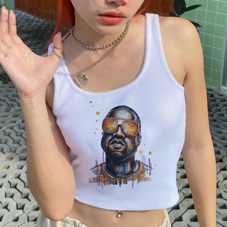 Kanye West Áo Thun crop top Harajuku Dễ Thương Phong Cách gothic Cổ Điển Đồ Họa Cho Nữ fairycore
